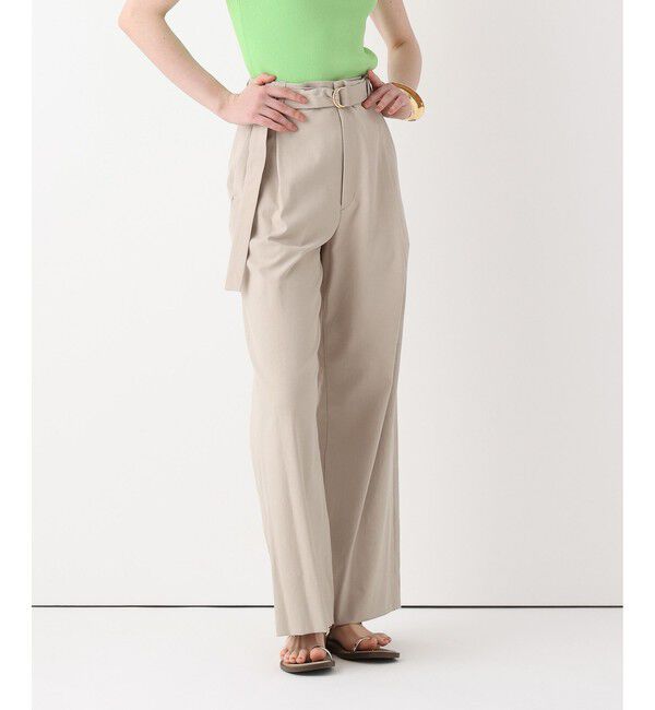 allureville「シェルタリングタックワイドパンツ」|チノ|