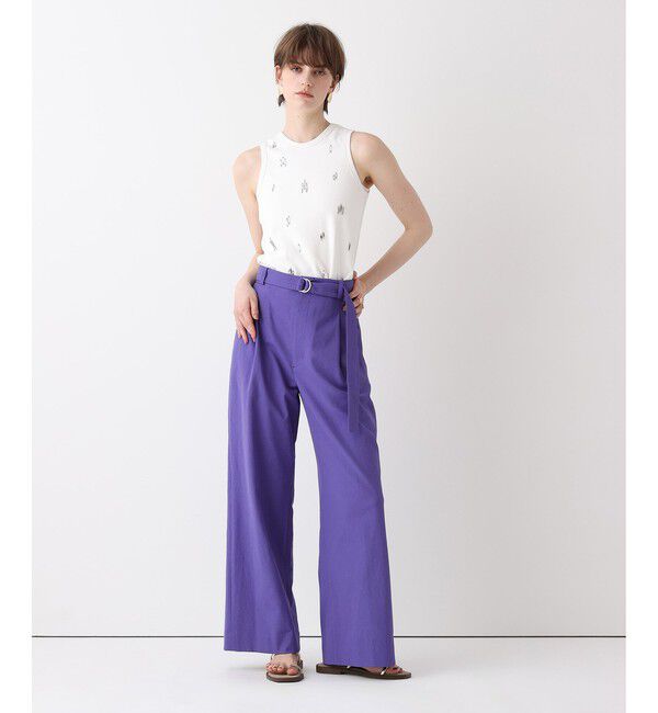 allureville「シェルタリングタックワイドパンツ」|チノ|