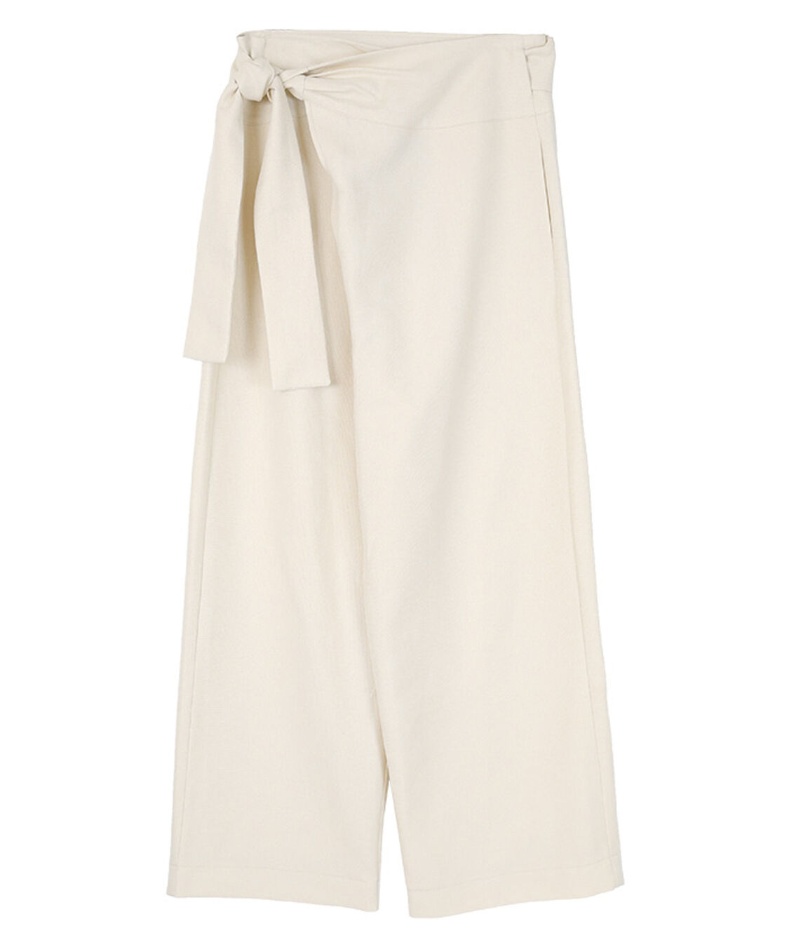 ur's「リネンライクハイウエストラップワイドパンツ」|スラックス|