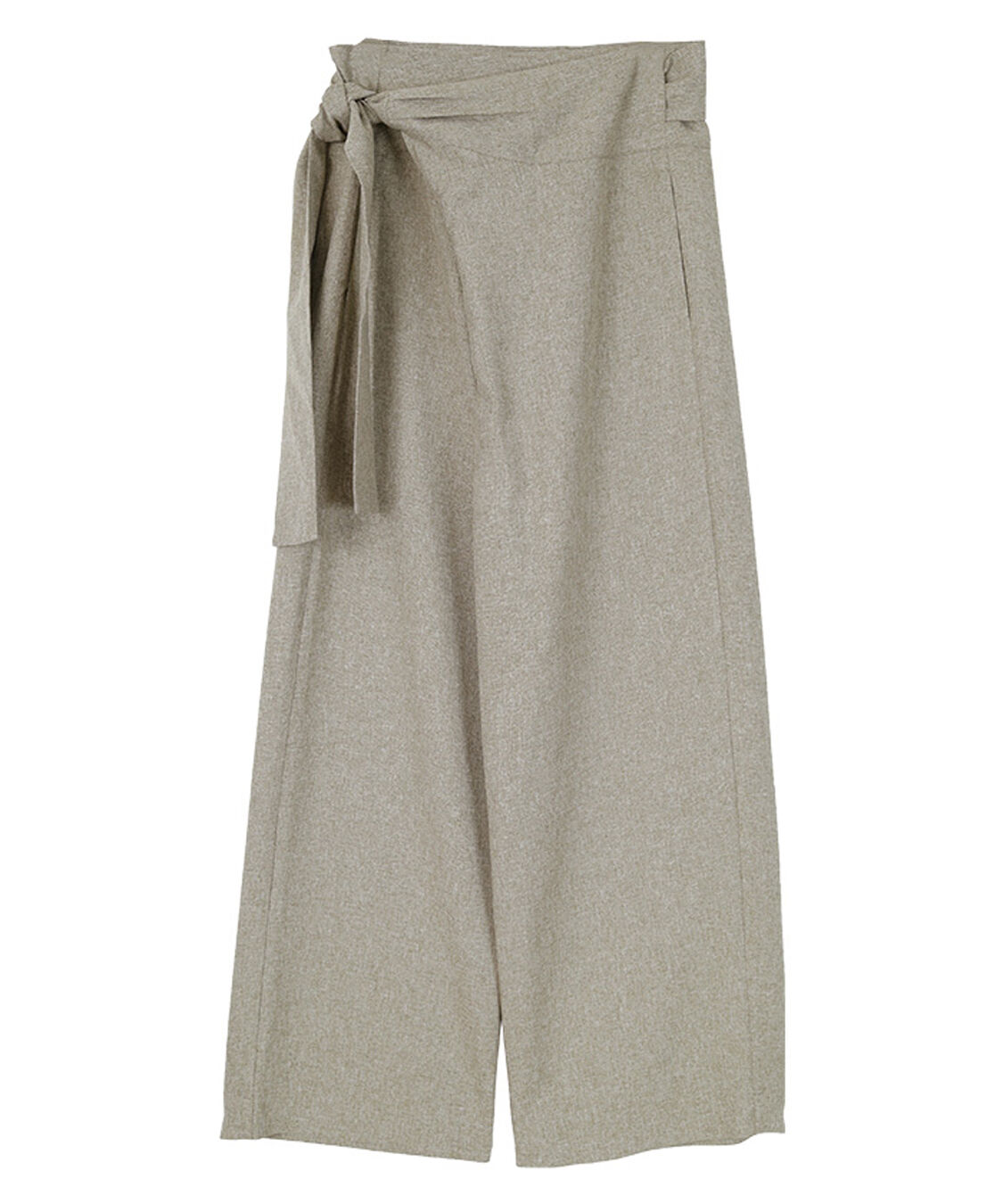ur's「リネンライクハイウエストラップワイドパンツ」|スラックス|