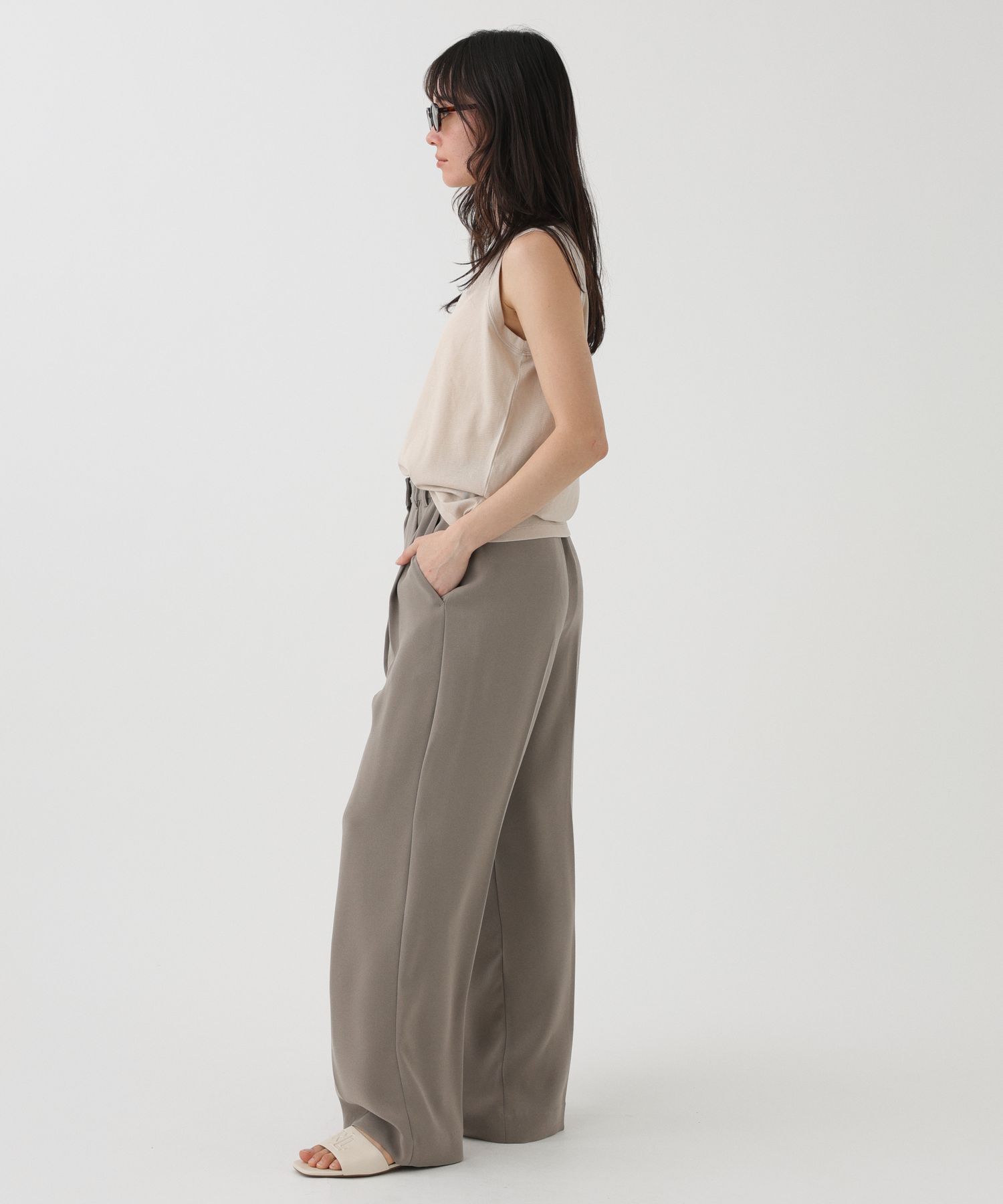  「【スタッフ企画】【先行予約】ジョーゼットアジャストパンツ」|スラックス|