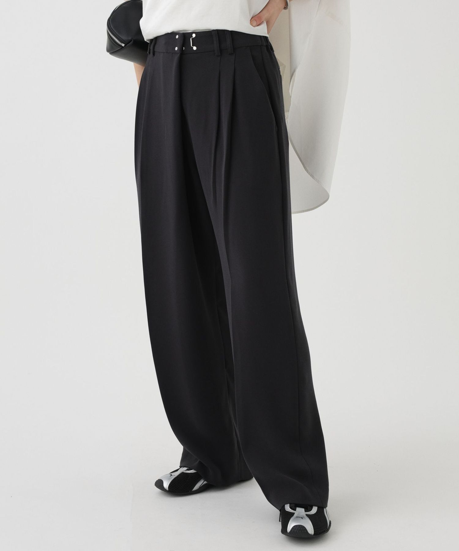  「【スタッフ企画】【先行予約】ジョーゼットアジャストパンツ」|スラックス|ダークブルー