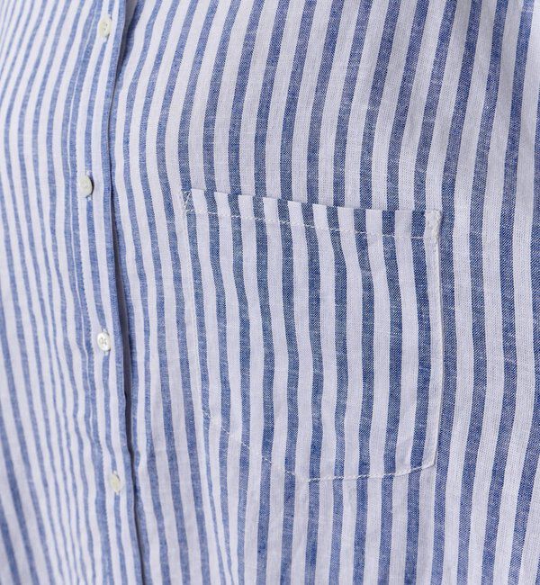  「麻レーヨンストライプシャツ」|シャツ・ブラウス|