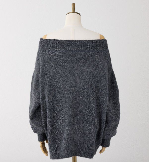  「ブローチ付きベロアモールミニニットワンピース」|ワンピース|