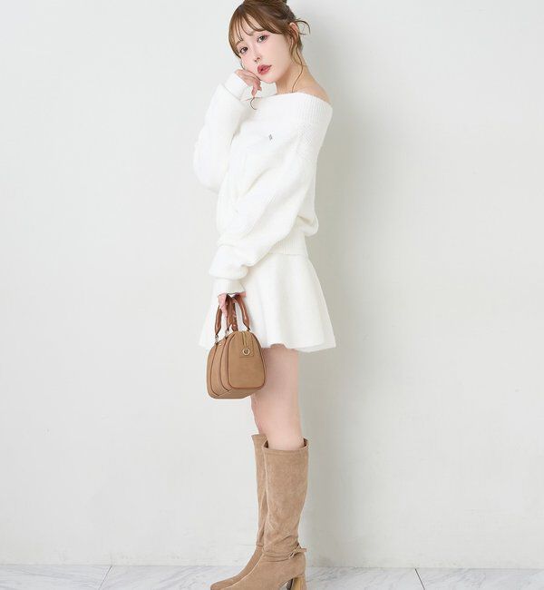  「オフショルニットセットアップ」|ワンピース|