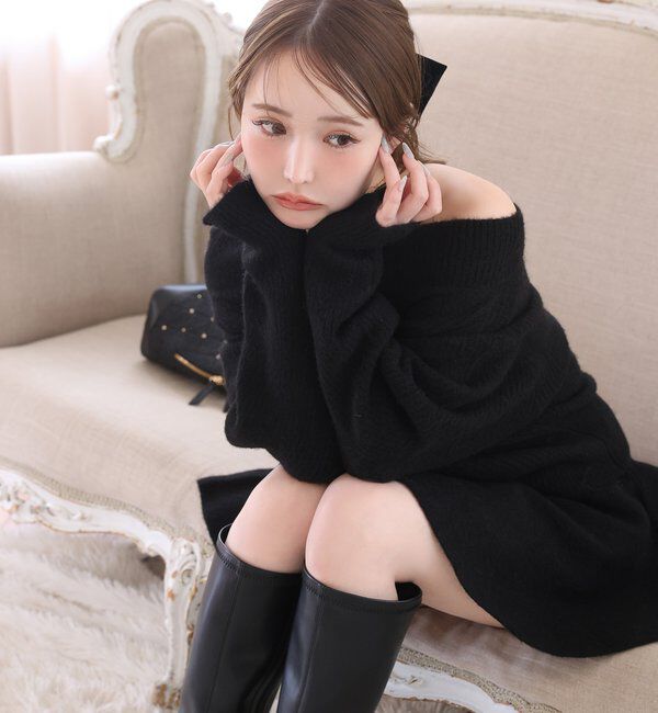  「オフショルニットセットアップ」|ワンピース|