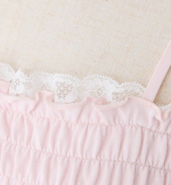  「カップ付きレースシャーリングキャミソール」|プルオーバー|