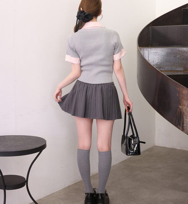  「【SMサイズ展開あり】ダブルベルト付きプリーツミニスカ－ト」|スカート|