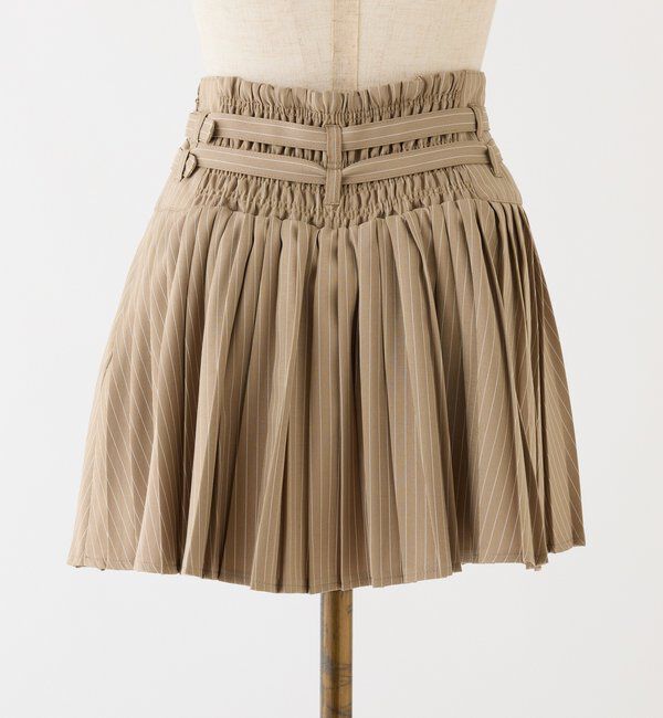  「【SMサイズ展開あり】ダブルベルト付きプリーツミニスカ－ト」|スカート|