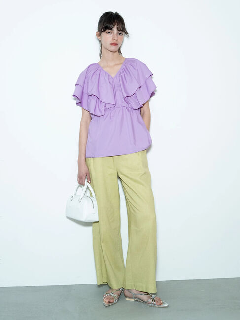 Te chichi「レーヨンリネンワイドパンツ《2025summer catalog item》」|その他|