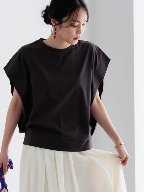 Te chichi「【接触冷感/遮熱/吸水速乾】ショルダータックドルマンTシャツ」|Tシャツ・カットソー|