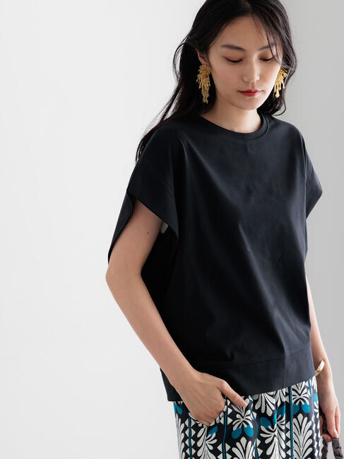 Te chichi「【接触冷感/遮熱/吸水速乾】ショルダータックドルマンTシャツ」|Tシャツ・カットソー|