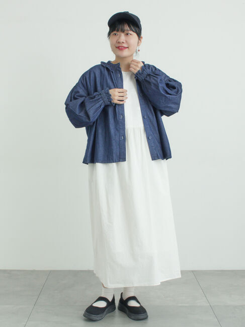 Samansa Mos2「胸元レース貼りワンピース」|ワンピース|