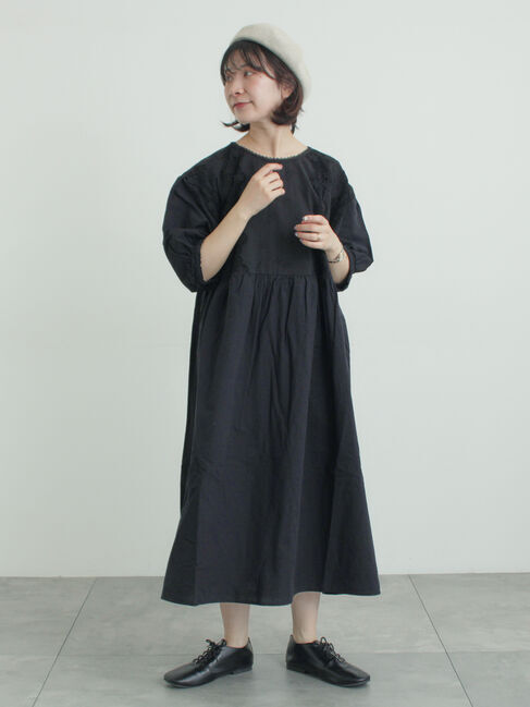 Samansa Mos2「胸元レース貼りワンピース」|ワンピース|