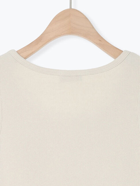 Samansa Mos2「リブテレコタンクトップ」|Tシャツ・カットソー|