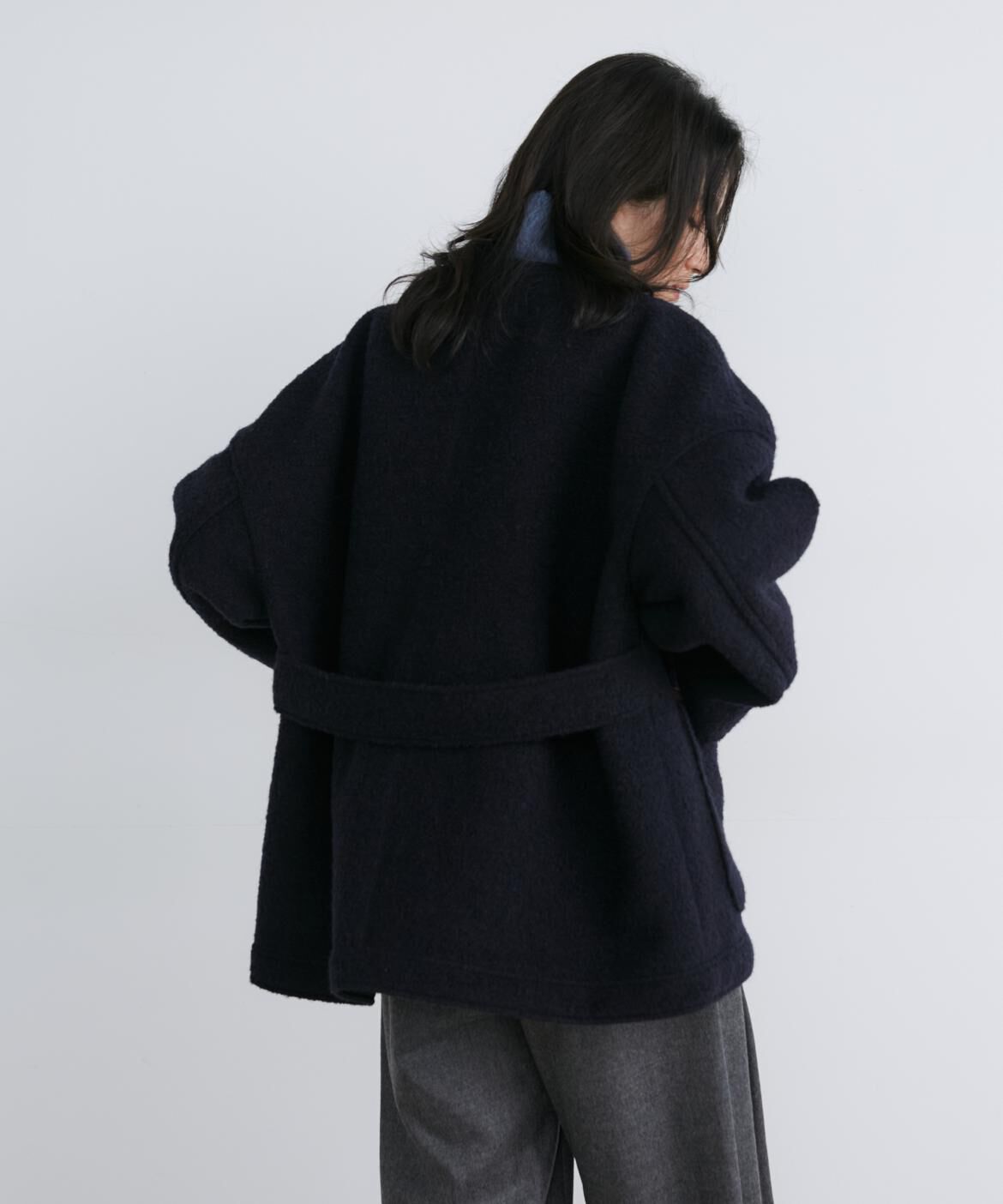 INED「TOURNIERツィードハーフコート《la veille by SUPERIOR CLOSET》」|ピーコート|