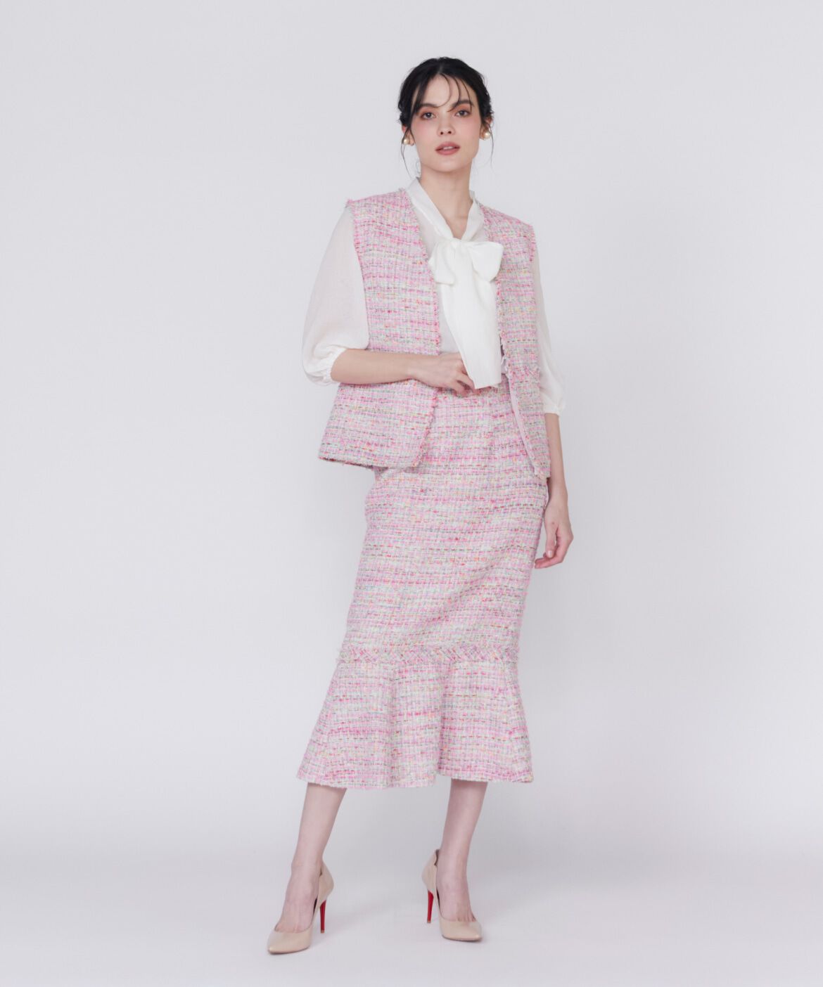 Maglie le cassetto「《M Maglie le cassetto》ツイードマーメイドスカート」|タイト|