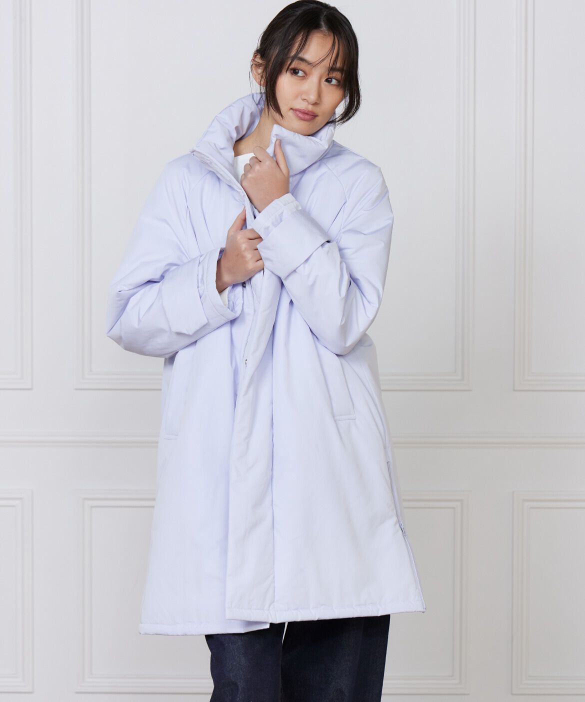 DAY by DAY it&rsquo;s international「スタンドカラー中綿コート」|ダウン|サックス3