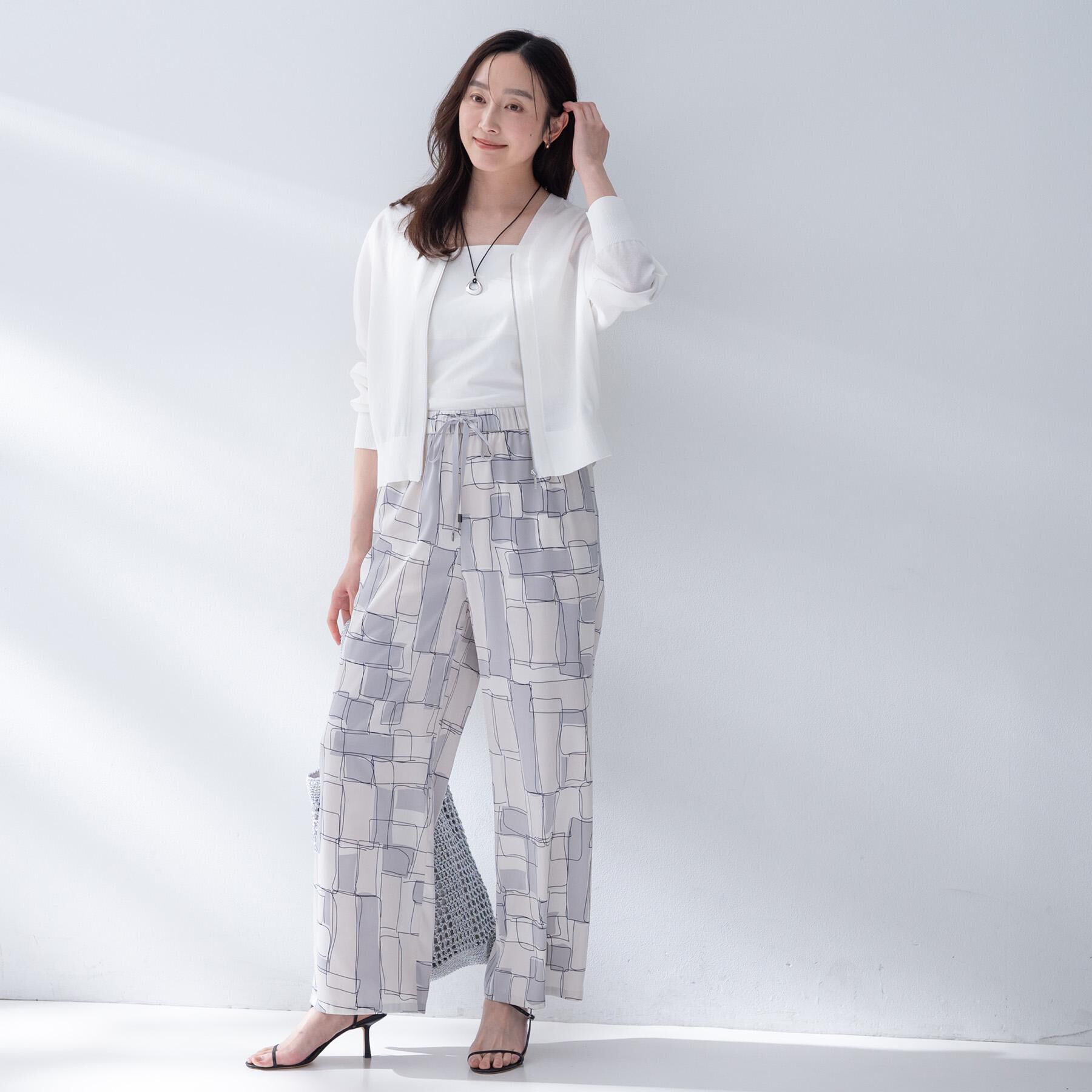 UNTITLED「【アンサンブル可/日除け・冷房対策】シアーレーヨンZIPカーディガン」|カーディガン|