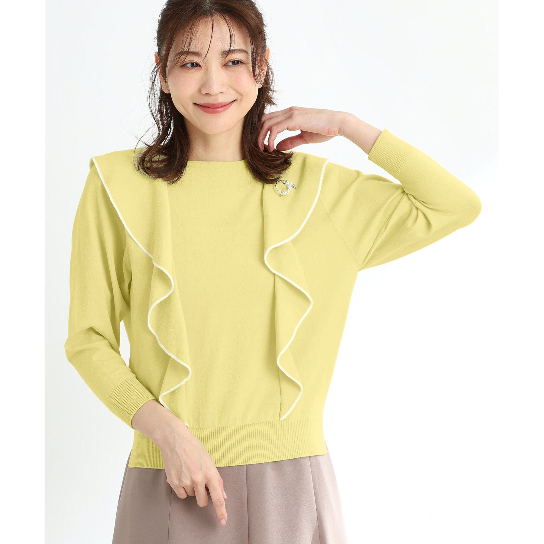 Reflect「ラッフルフリルプルオーバーニット」|ニット・セーター|