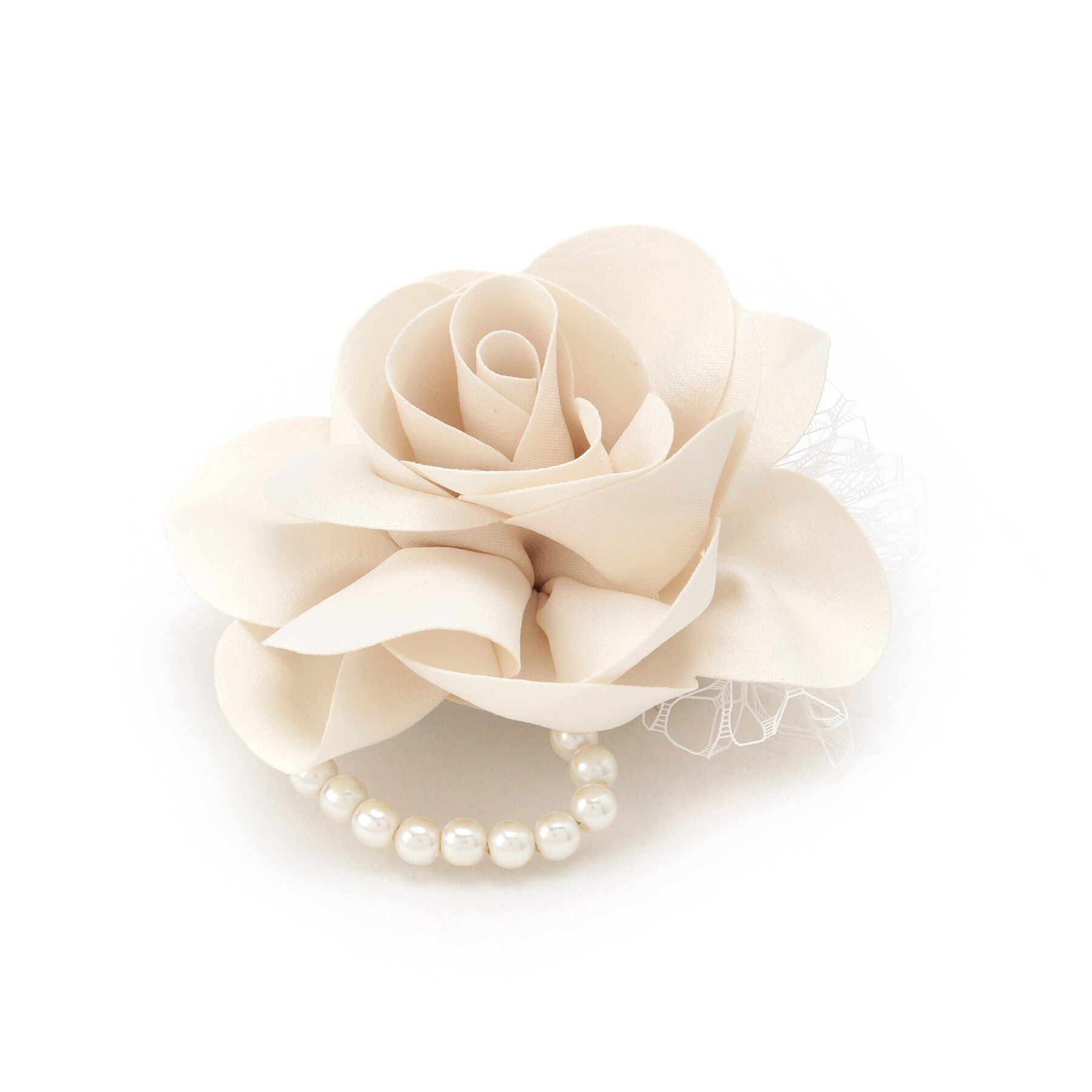 Reflect「【フォーマル／入卒】レースフラワーミニコサージュ」|ブローチ・コサージュ|グレージュ(050)