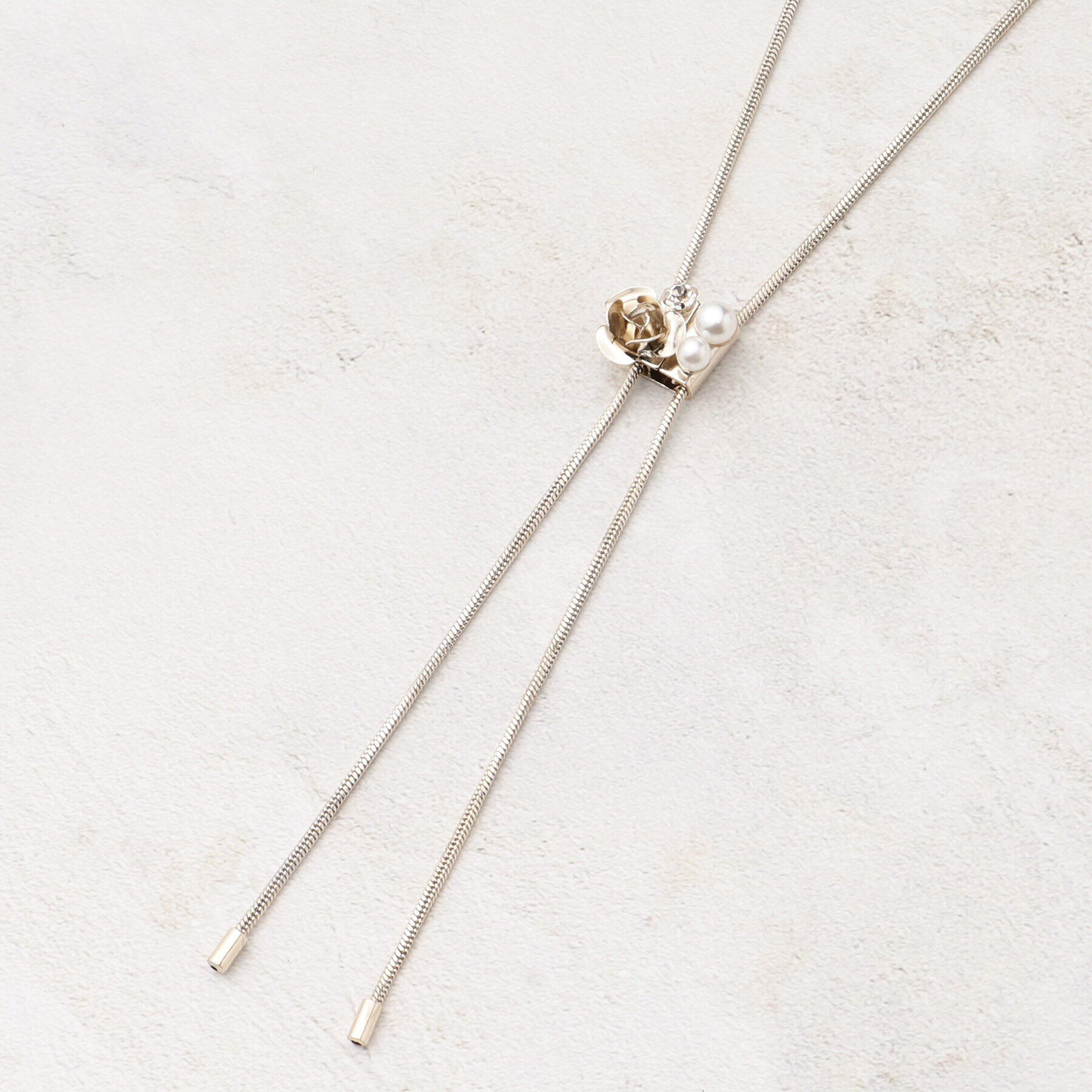 grove「メタルローズループタイネックレス」|ネックレス|ゴールド(007)