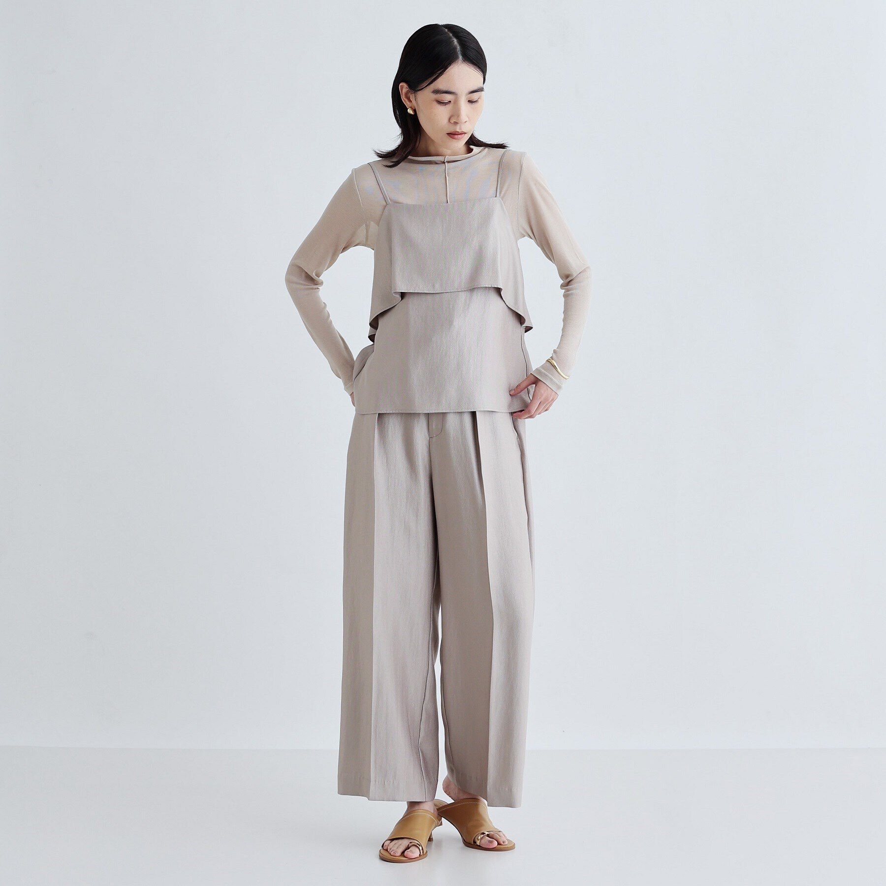 GALLEST「【セレモニー/セットアップ可能】タックストレートパンツ」|その他|