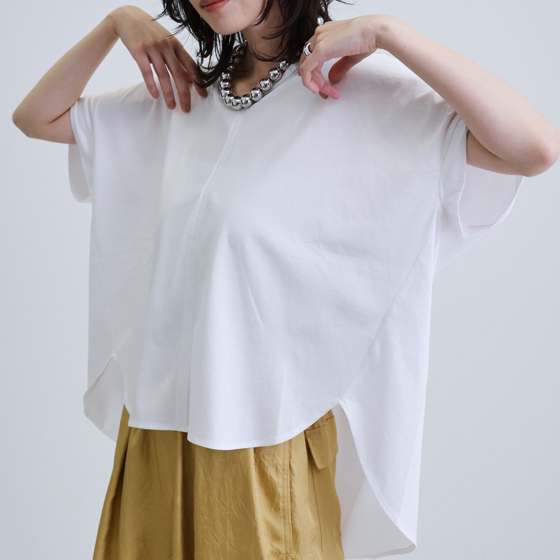 GALLEST「ギャザーポンチョカットソー」|Tシャツ・カットソー|