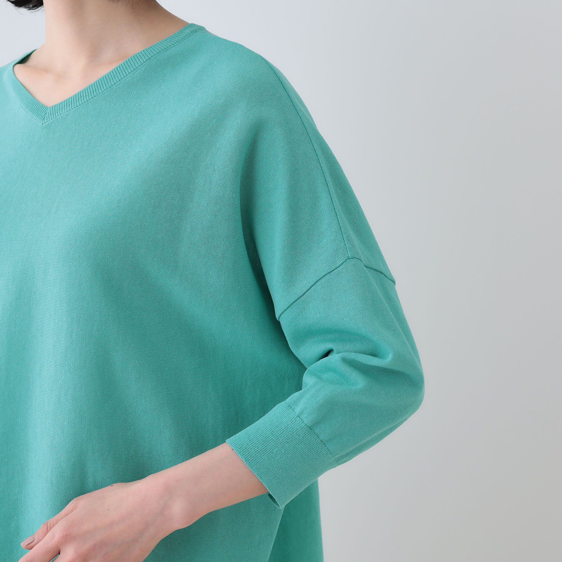 INDIVI「【洗える】コットンリネン ドルマンニット」|ニット・セーター|