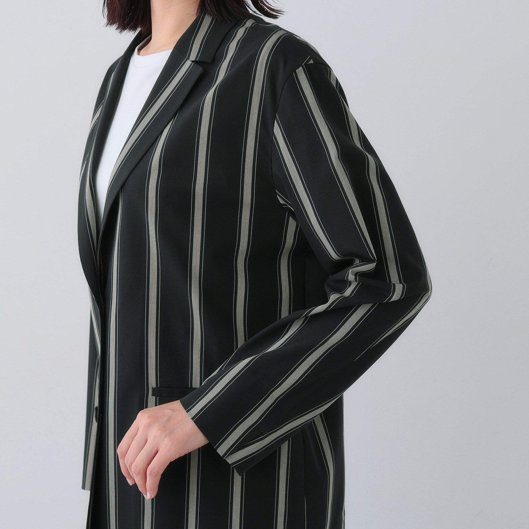 INDIVI「【日本製／SETUP可能】コットン混カーディガンライクジャケット」|スーツ|