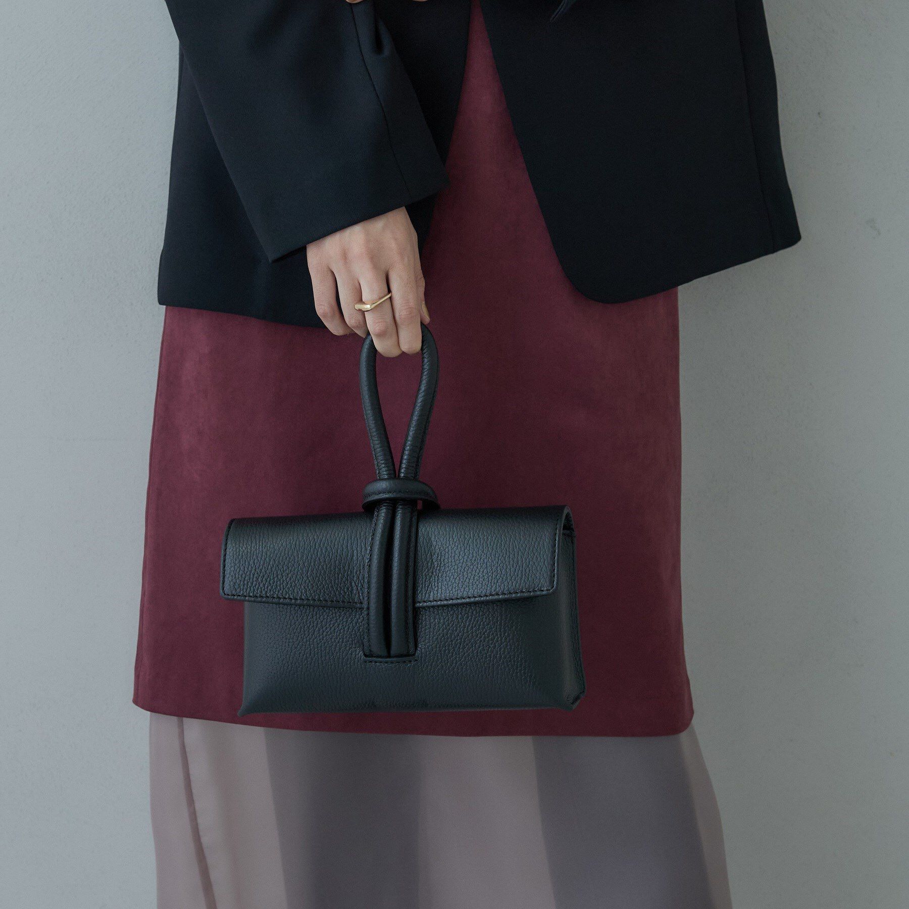 GALLEST「【MILLELA FIRENZE】ループハンドルバッグ」|ハンドバッグ|ブラック(019)