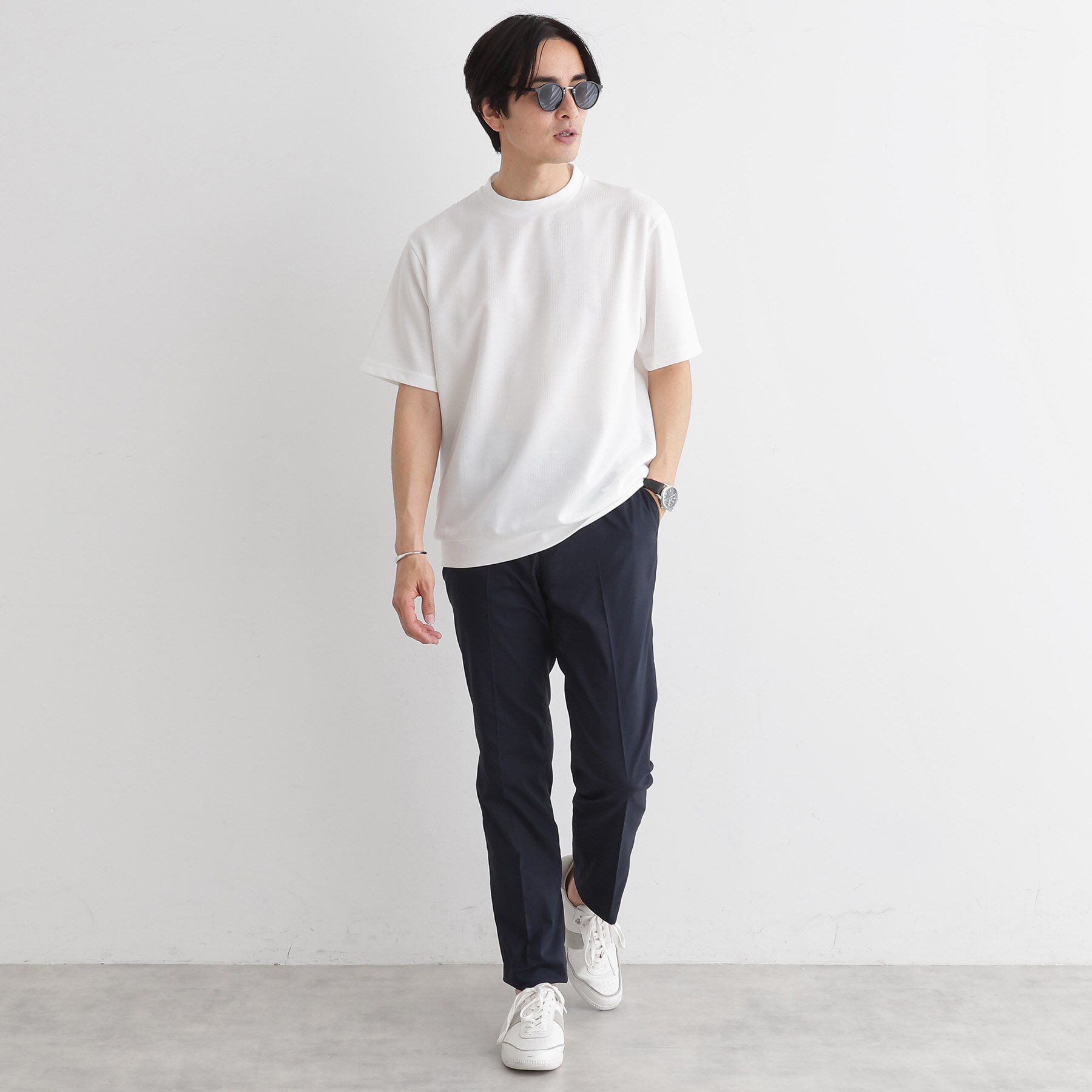 TAKEO KIKUCHI「【尾州ファブリック】 スライドパズル柄 ポンチ プルオーバー」|Tシャツ・カットソー|