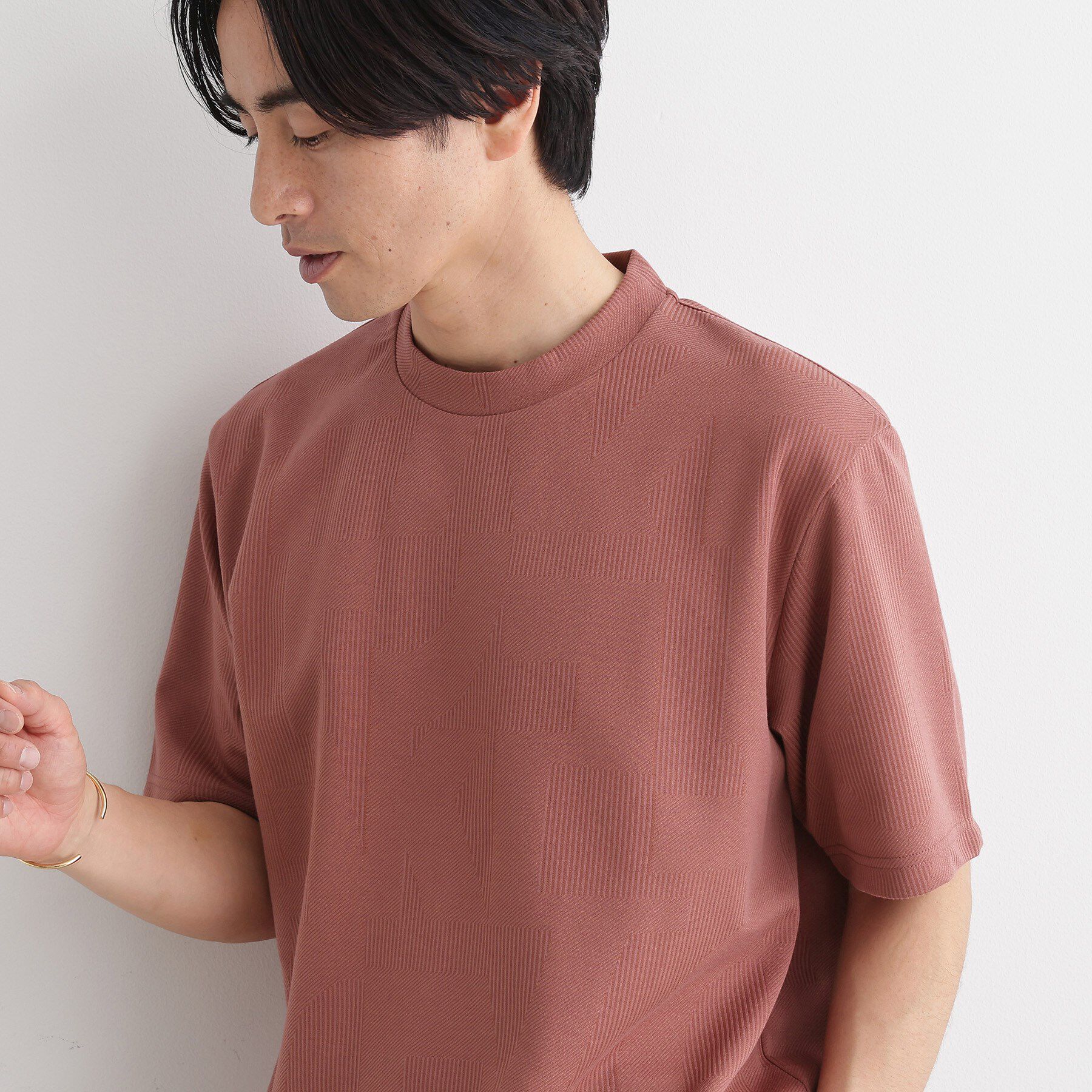 TAKEO KIKUCHI「【尾州ファブリック】 スライドパズル柄 ポンチ プルオーバー」|Tシャツ・カットソー|