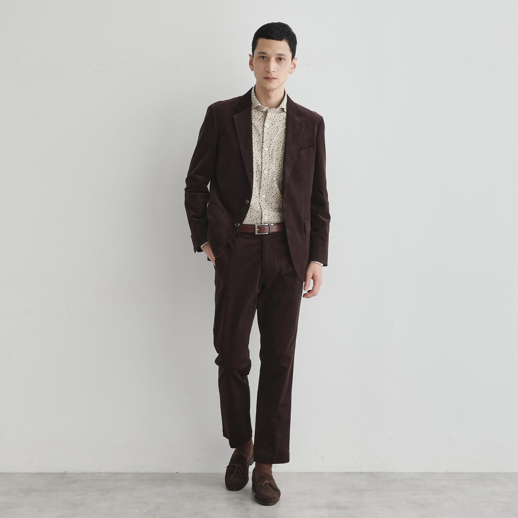 TAKEO KIKUCHI「クールマックス 鹿の子 フラワープリントシャツ」|シャツ・ブラウス|