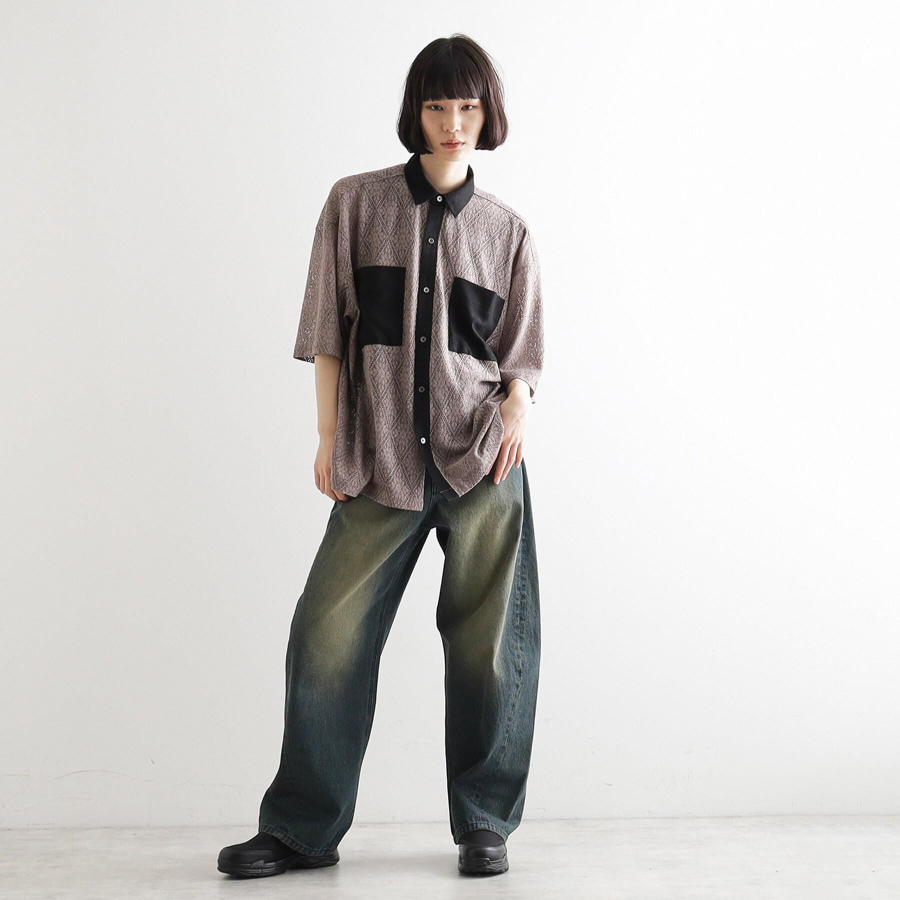 tk.TAKEO KIKUCHI「サマースエードコンビレースシャツ」|シャツ・ブラウス|