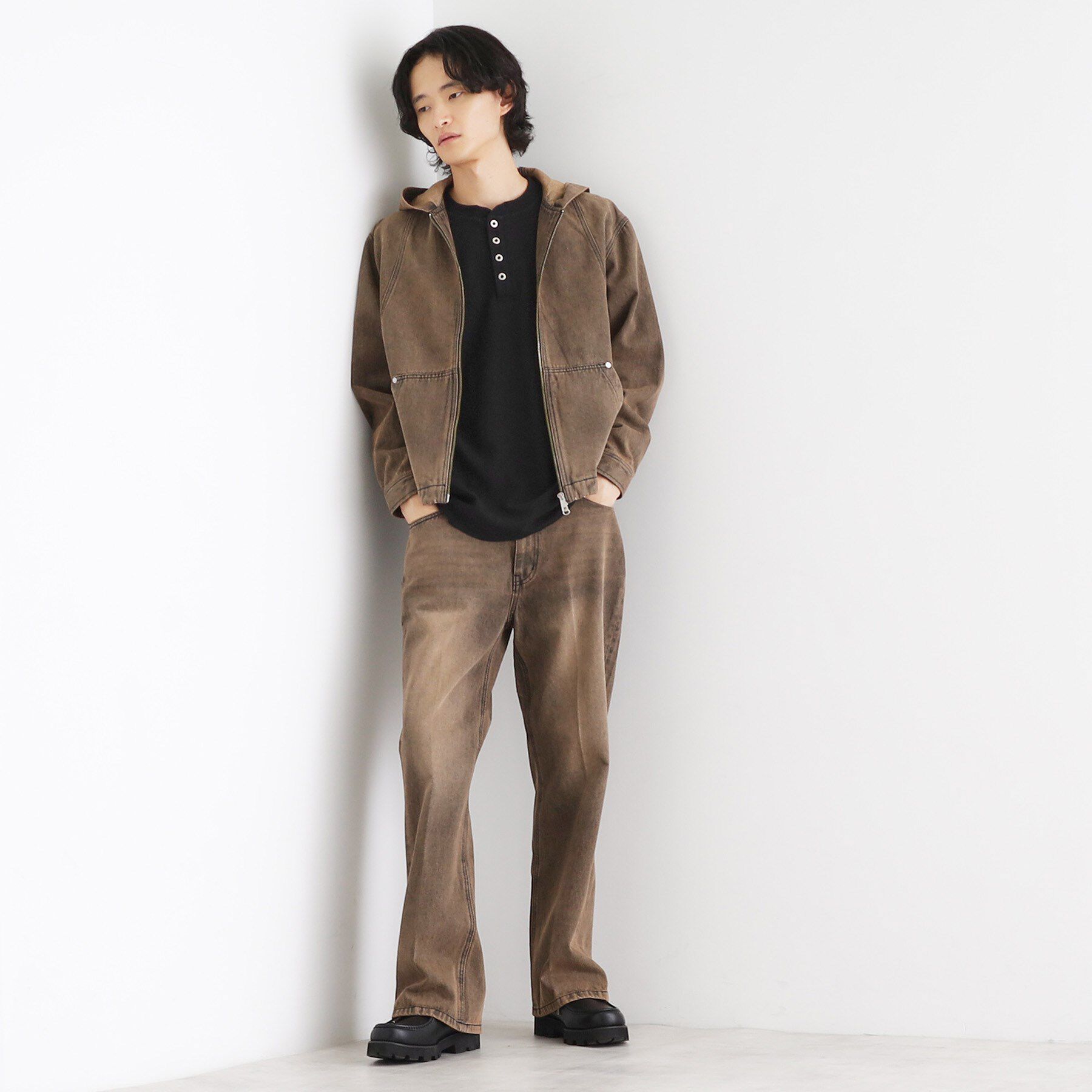 tk.TAKEO KIKUCHI「ヴィンテージライクデニムジップパーカ」|パーカー|