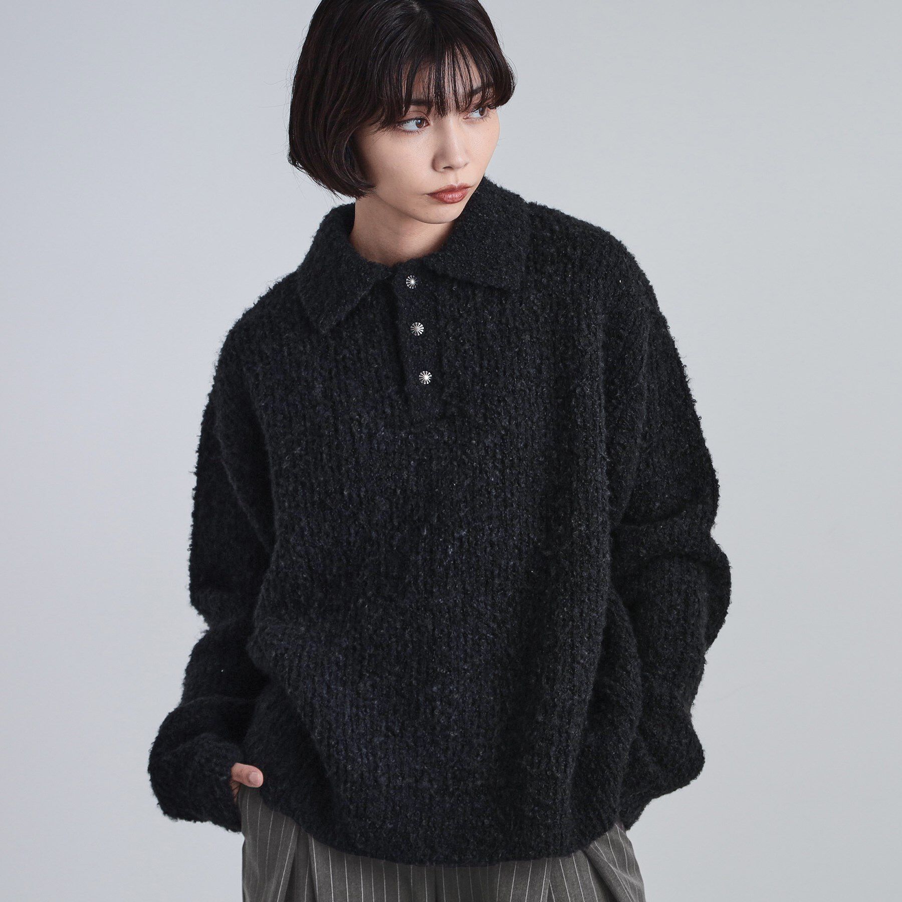 tk.TAKEO KIKUCHI「ブークレニットポロシャツ」|ニット・セーター|