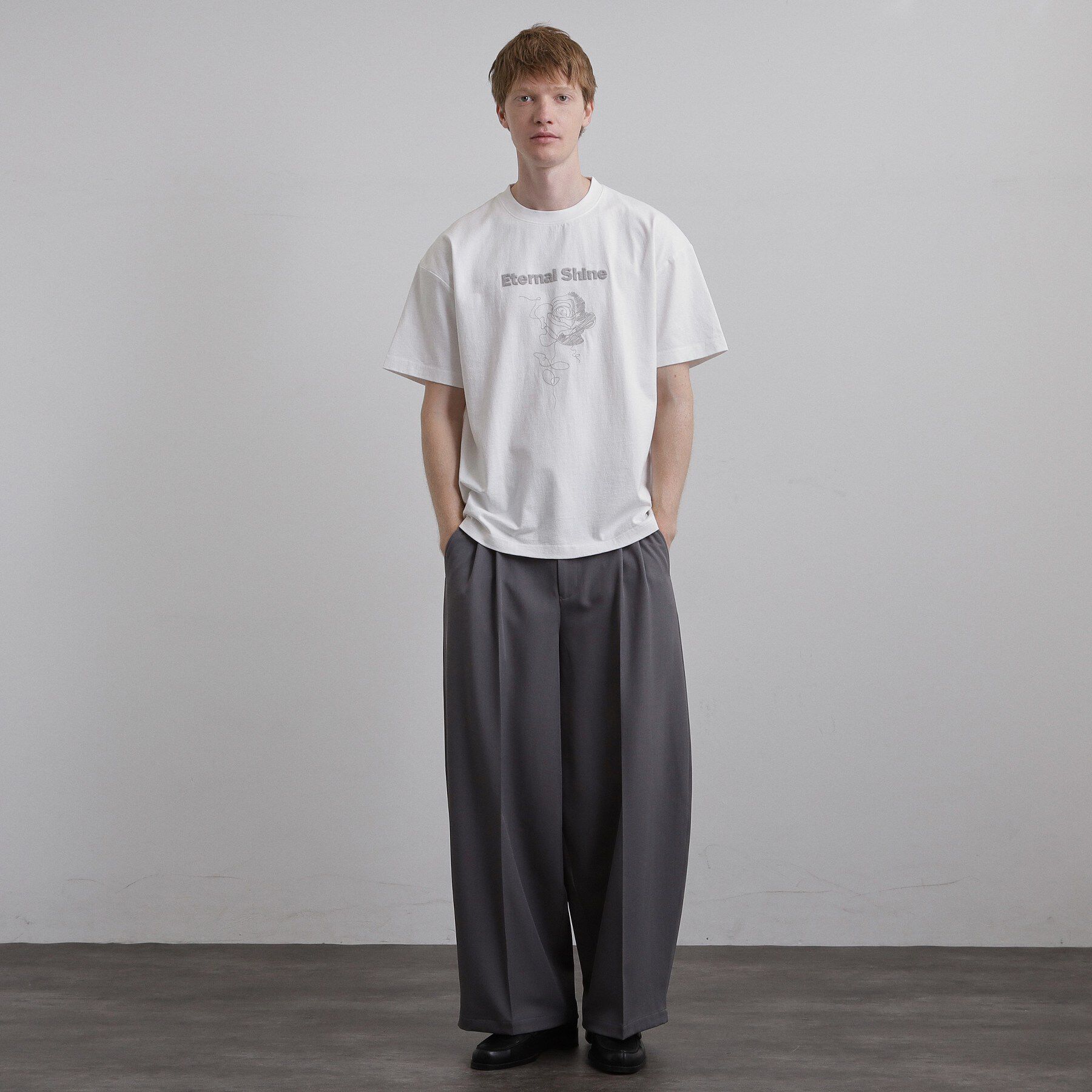 tk.TAKEO KIKUCHI「ロゴフラワー刺繍Tシャツ」|Tシャツ・カットソー|