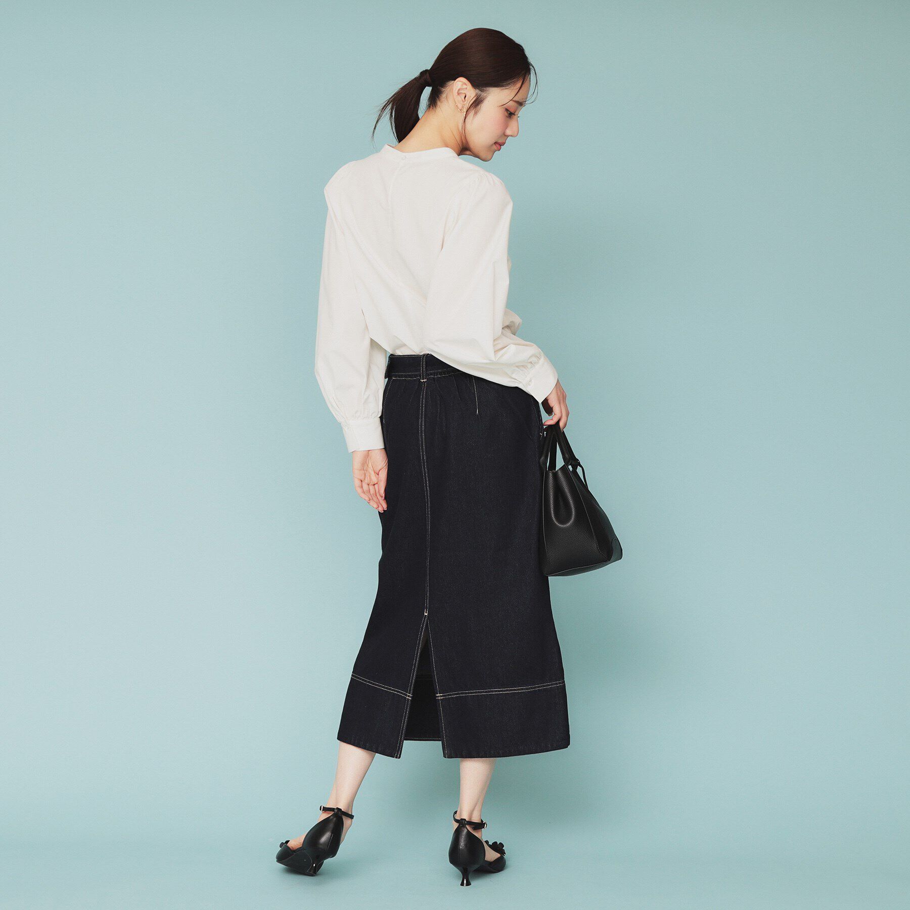 index「デニムタイトスカート【洗濯機洗い可】」|スカート|