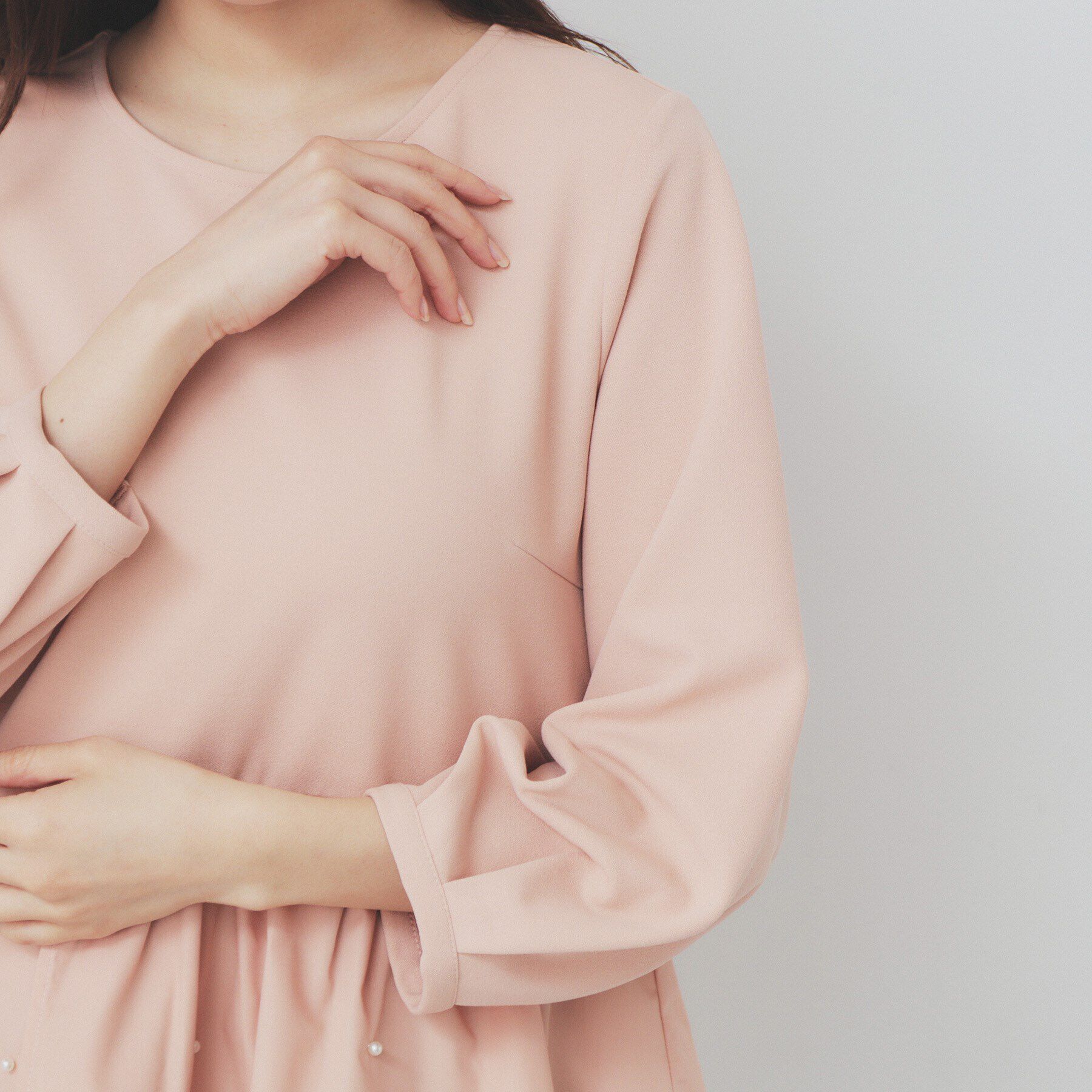 index「カットジョーゼットドッキングペプラムトップス【洗濯機可】」|Tシャツ・カットソー|