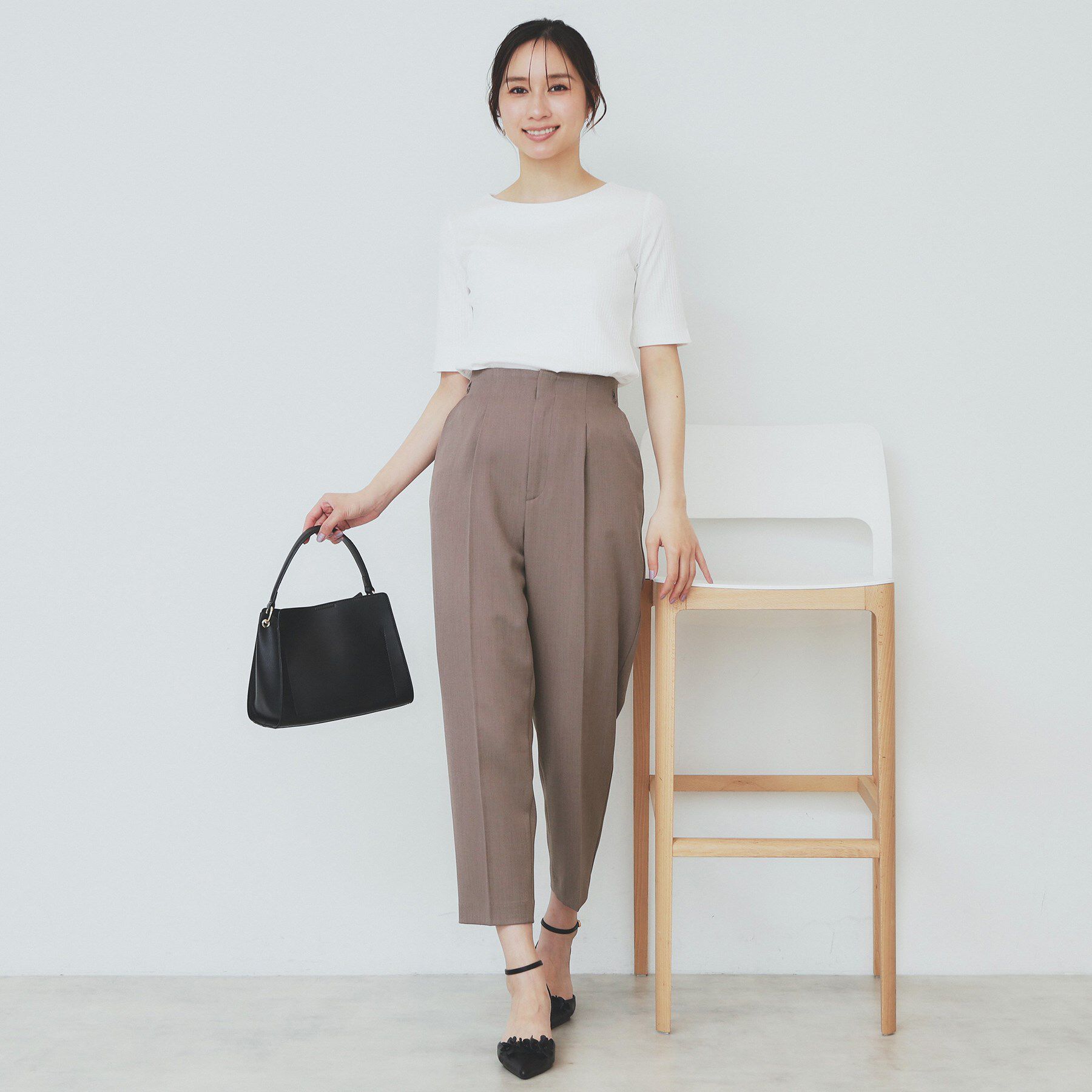 index「ストレッチテーパードパンツ【洗濯機洗い可/吸水速乾/防シワ】」|その他|