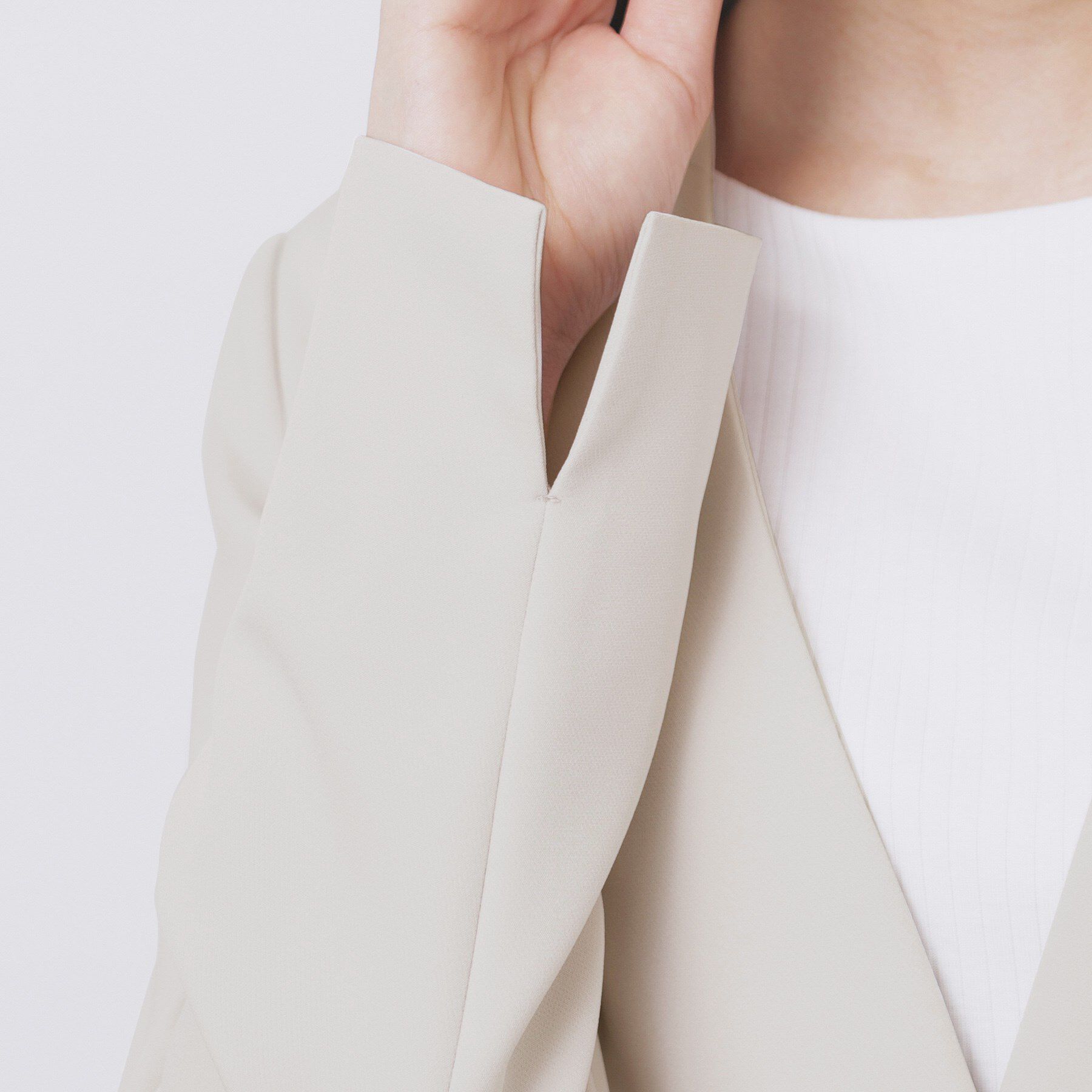 index「ストレッチノーカラージャケット/セットアップ対応【洗濯機洗い可/イージーアイロン/防シワ】」|ノーカラージャケット|