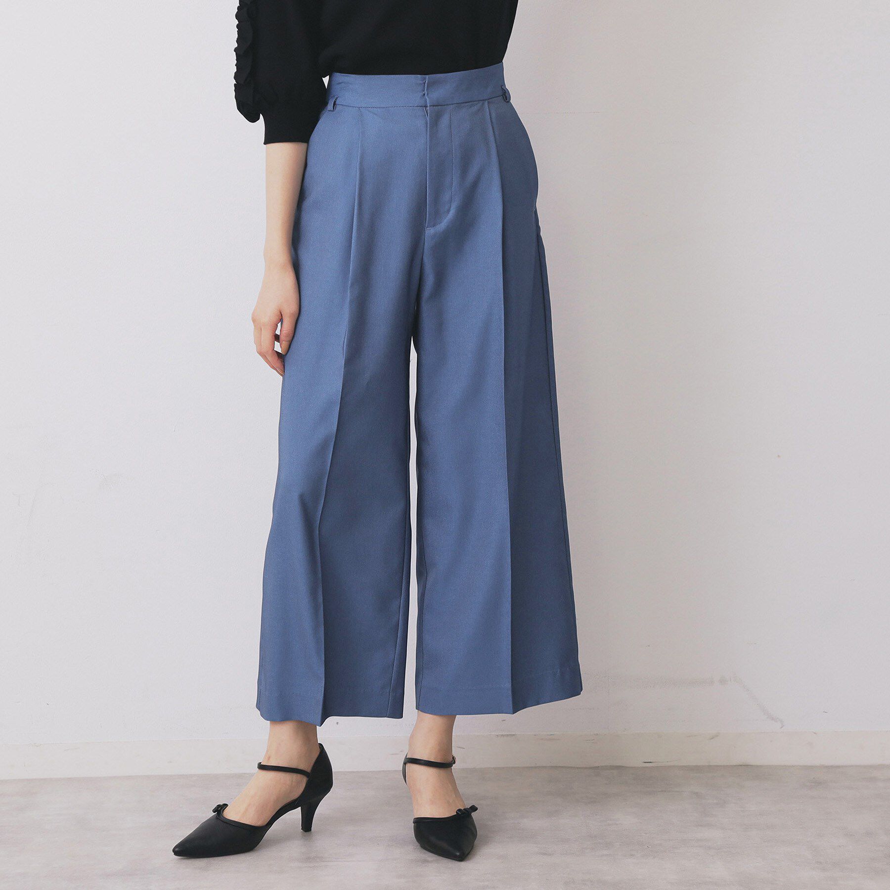 index「ベルト付きストレッチワイドパンツ【洗濯機洗い可】」|その他|