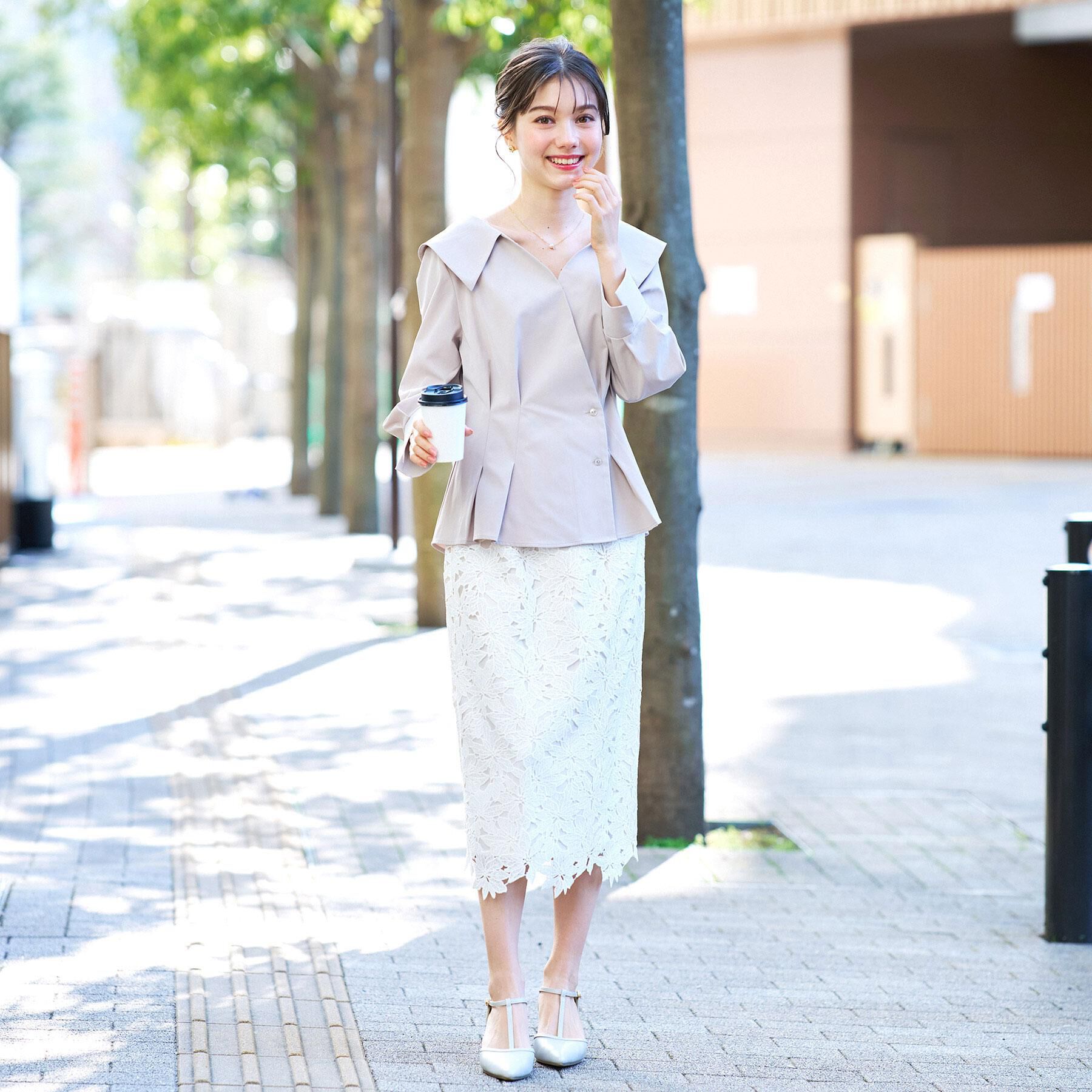 index「《XS~3L》フラワーレースタイトスカート【洗濯機OK】」|スカート|