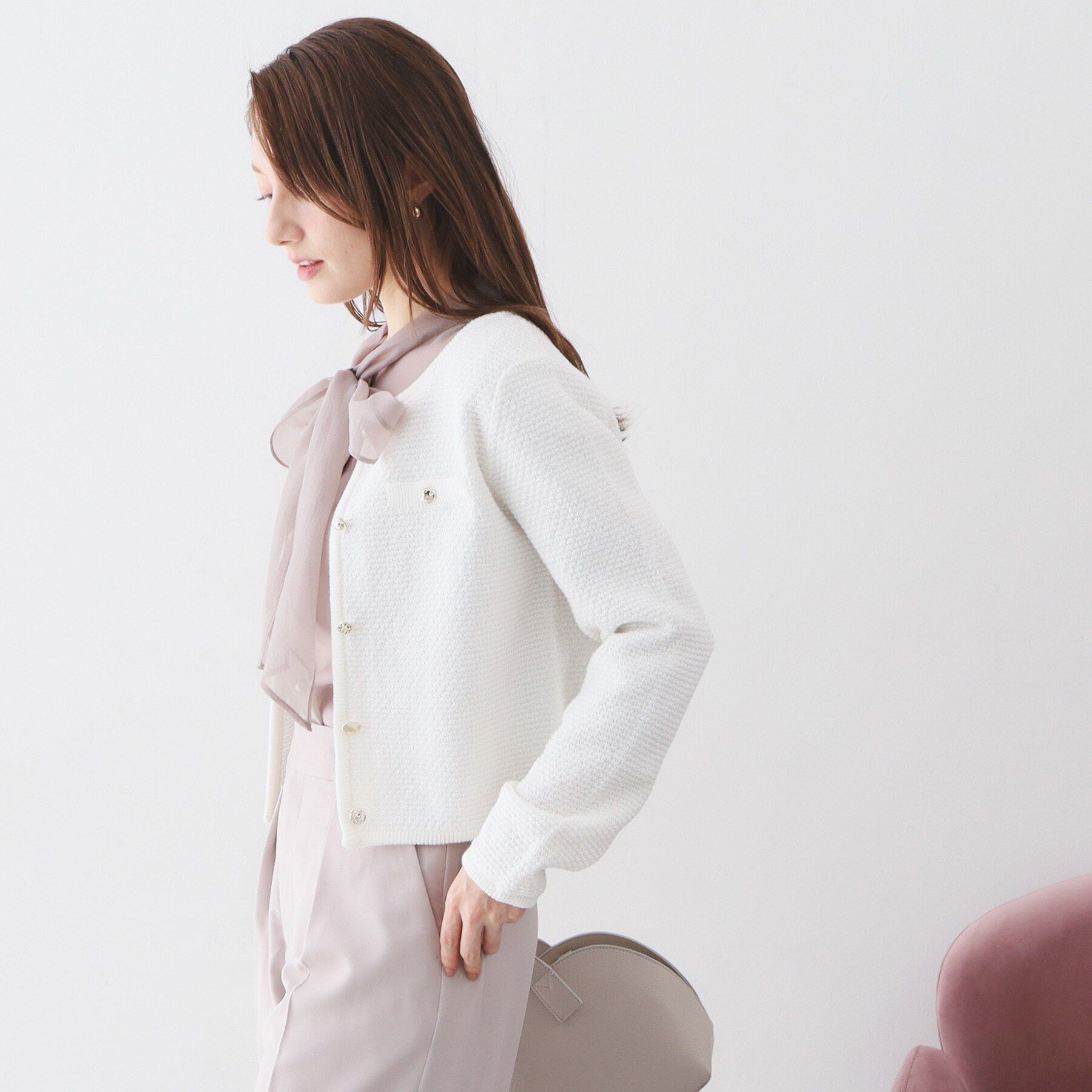 index「ラメリリーボクシーショートカーディガン【洗濯機OK】」|カーディガン|