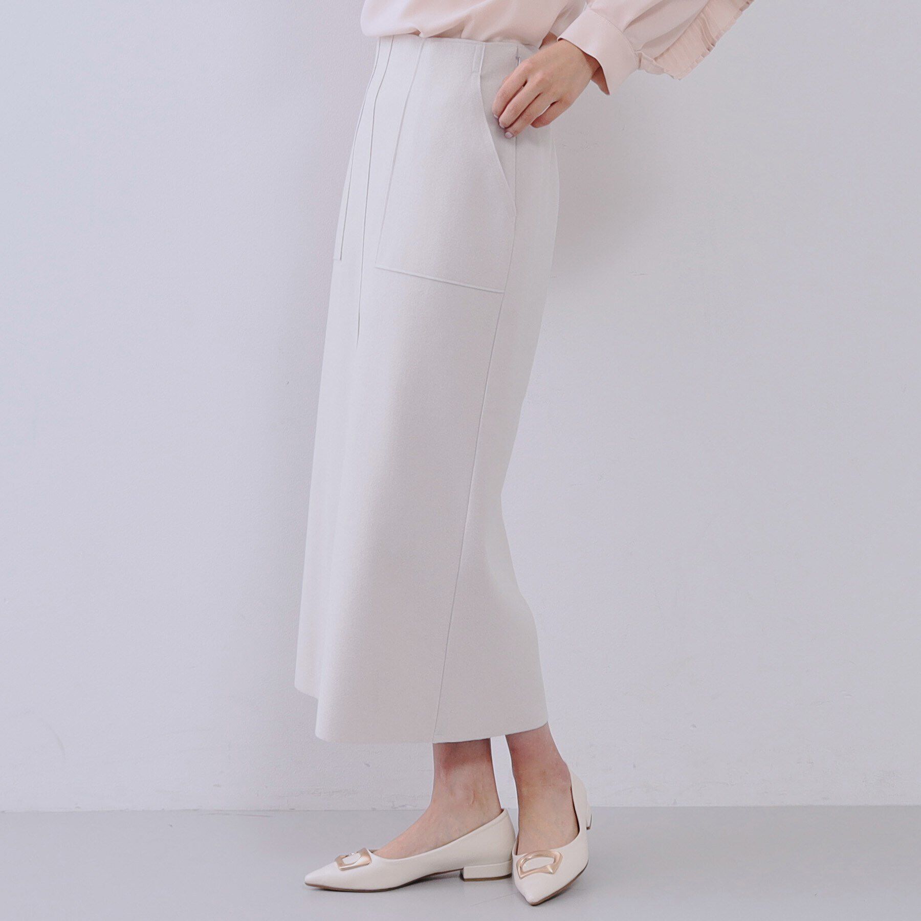 OPAQUE.CLIP「ウールライクストレッチタイトスカート【洗濯機洗い可】」|スカート|