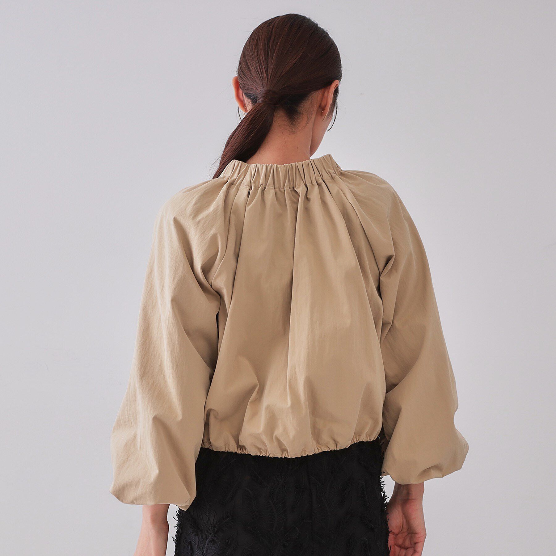 OPAQUE.CLIP「バルーンスリーブZIPブルゾン【洗濯洗い可】」|ブルゾン・スタジャン|