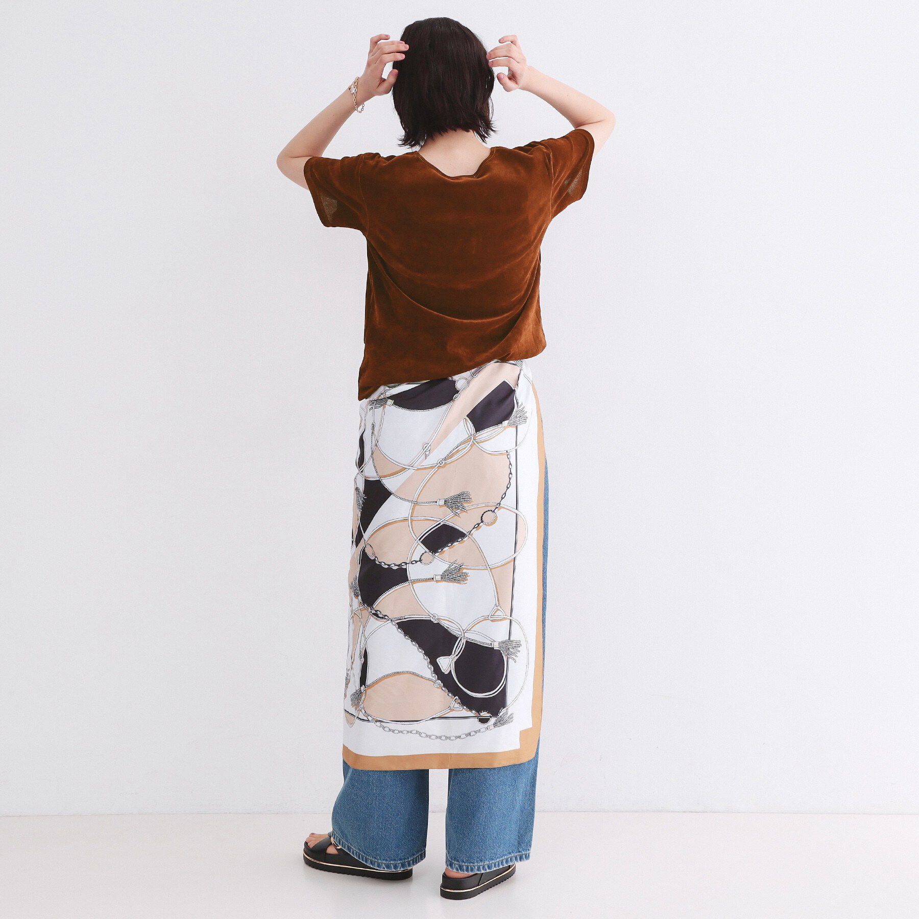 OPAQUE.CLIP「フロッキーチュールTシャツ【洗濯機洗い可】」|Tシャツ・カットソー|