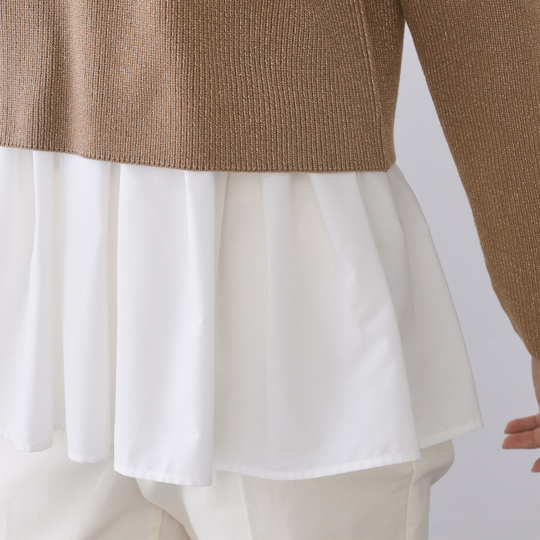 OPAQUE.CLIP「《ツインセット》ショートラメニット&times;フレアタンクトップ【洗濯機OK】」|その他|