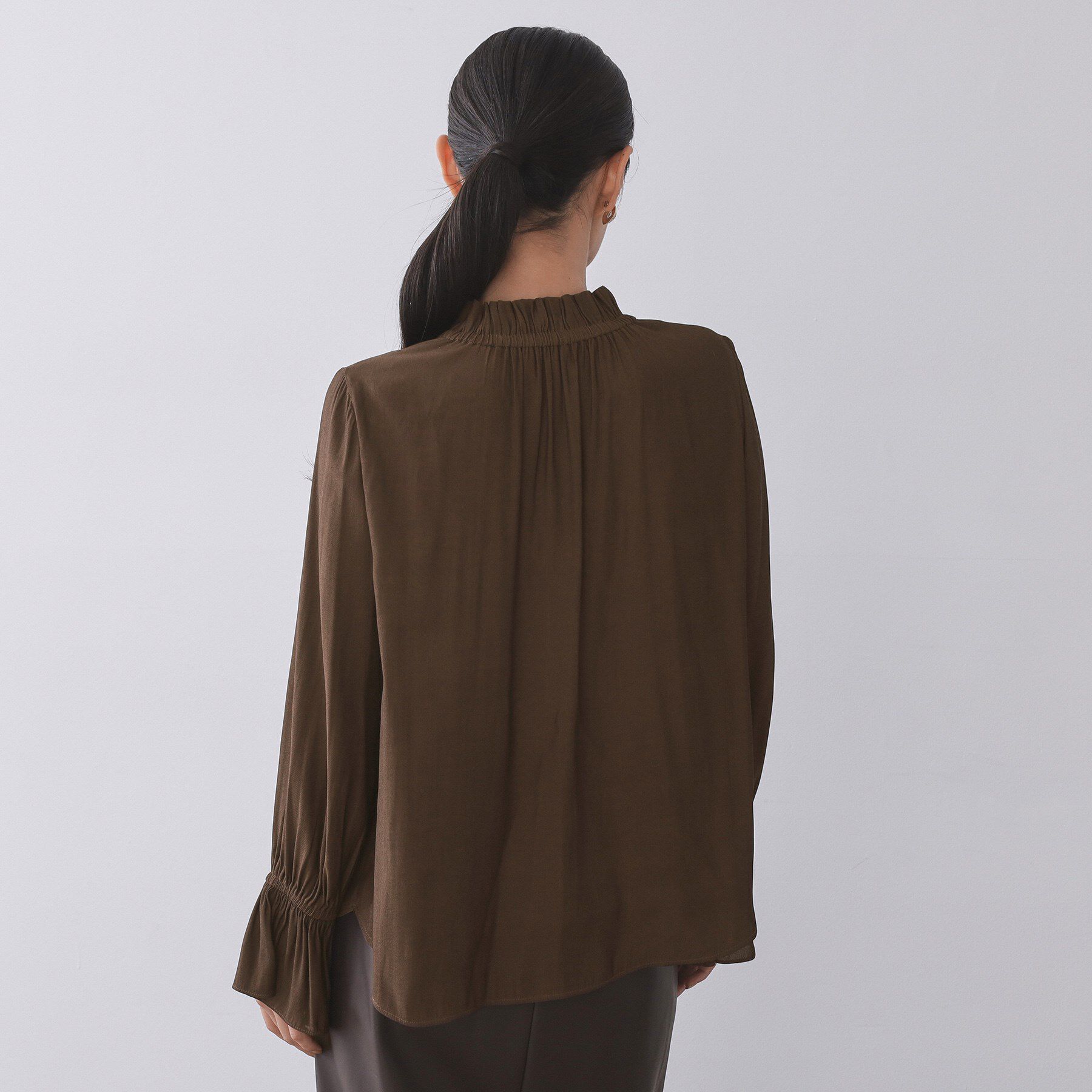 OPAQUE.CLIP「フリルカラーブラウス【洗濯機OK】」|シャツ・ブラウス|